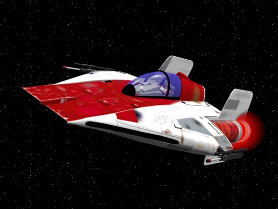 One of White Squadron's A-Wing Fighters